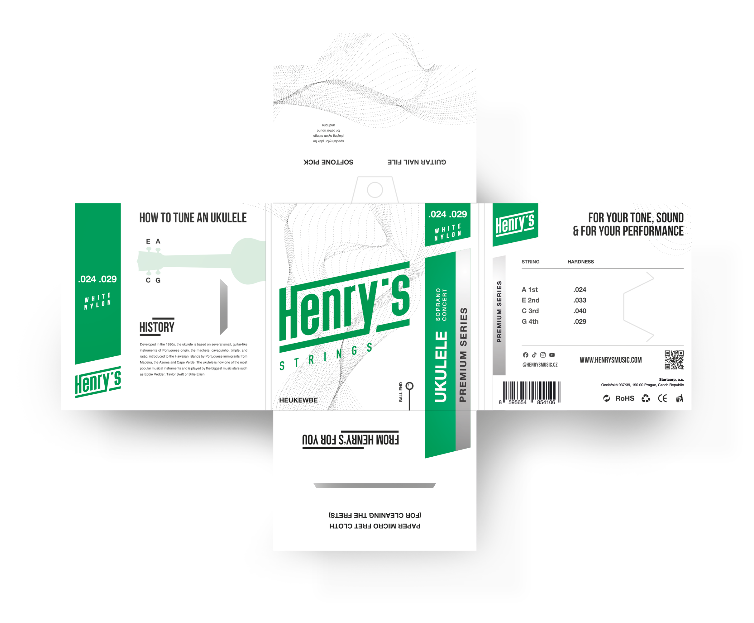 HENRY’S PREMIUM Strings - Henry`s Strings - Soprano/Concert Ukulele, Ball End, NylonGalerijní obrázek č.1