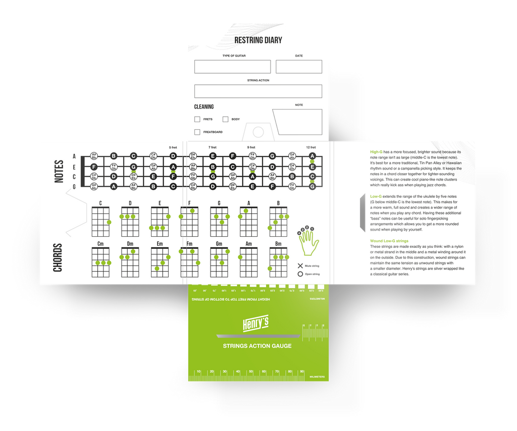 HENRY’S PREMIUM Strings - Henry`s Strings - Concert/Tenor Ukulele, Ball End, Nylon + low G stringGalerijní obrázek č.2