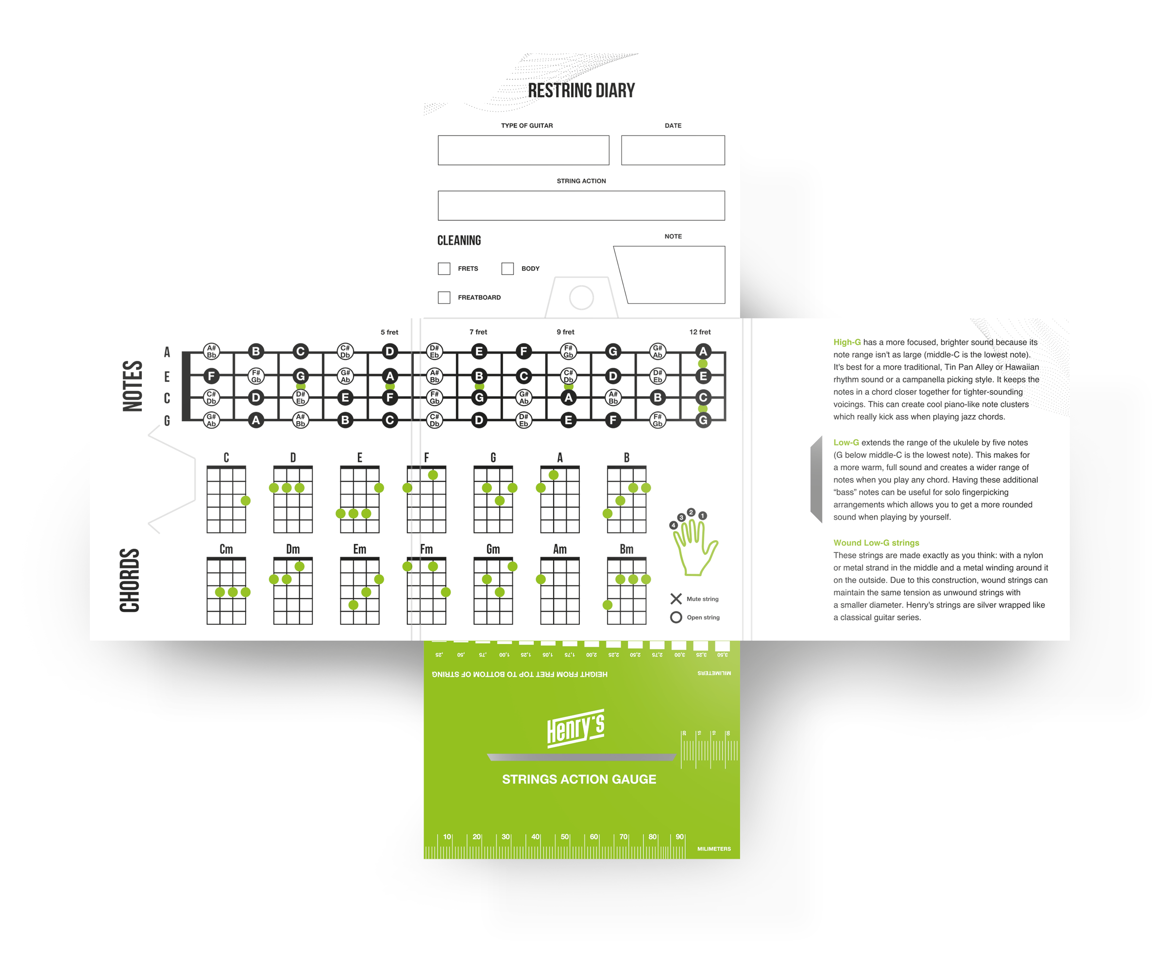 HENRY’S PREMIUM Strings - Henry`s Strings - Concert/Tenor Ukulele, Ball End, Nylon + low G stringGalerijní obrázek č.2