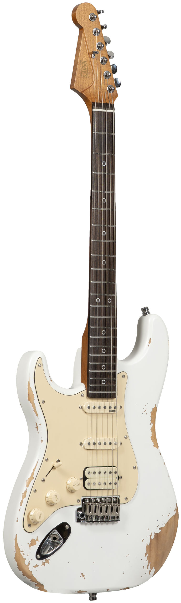 Henry's LH Snake II Aged ST-1L Rattle - White