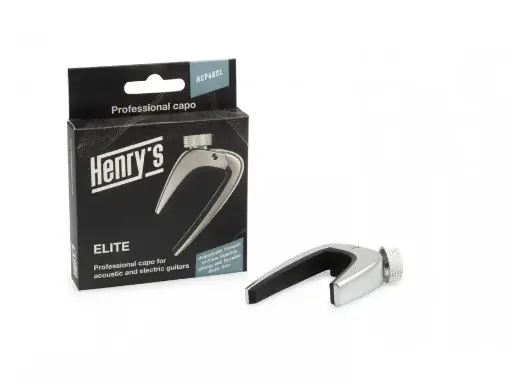 [HCP40SL] Henry's Electric/Acoustic Guitar Adjustable Screw Capo - Silver