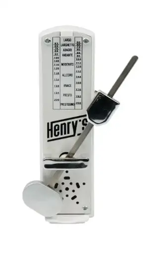 [HEMTR-1WH] Henry's HEMTR-1 Precision Mechanical Metronome - Versatile, Compact, White