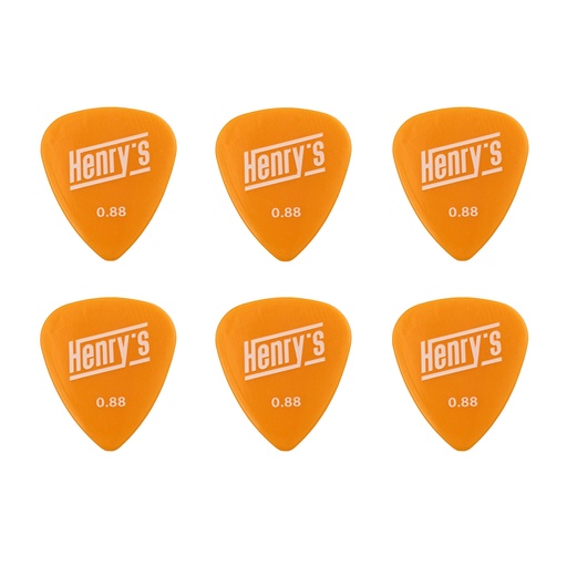 [HENYL88MP] Henry's Nyltone Orange Nylon Guitar Pick Multipack - 0.88 mm