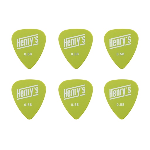 [HESOF58MP] Henry's Softone Green Nylon Guitar Pick Multipack - 0.58 mm
