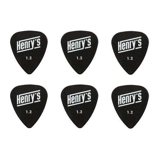 [HESOF12MP] Henry's Softone Black Nylon Guitar Pick Multipack - 1.20 mm